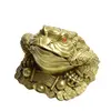 Statueta Feng Shui din alama Broasca raioasa pentru prosperitate, 22cm