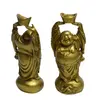 Statueta Feng Shui din alama Buddha cu pepita, 12cm, imagine 5