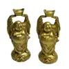 Statueta Feng Shui din alama Buddha cu pepita, 12cm, imagine 6
