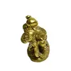 Statueta Feng Shui din alama Buddha vesel cu Ru Yi, 12cm, imagine 2
