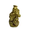 Statueta Feng Shui din alama Buddha vesel cu Ru Yi, 12cm, imagine 3
