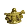 Statueta Feng Shui din alama Buddha vesel cu Ru Yi, 12cm, imagine 4