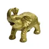 Statueta Feng Shui din alama Elefant cu pepita, 19cm