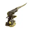 Statueta Feng Shui din alama Vultur pe stanca, 30cm, imagine 3