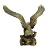 Statueta Feng Shui din alama Vultur pe stanca, 30cm, imagine 5