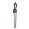 Bagheta din cristal natural Ametist si Fluorit cu fazele lunii, 22,6cm, imagine 2