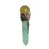Bagheta din cristal natural Fluorit si Calcit cu inima, 17,2cm, imagine 2