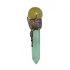 Bagheta din cristal natural Fluorit si Calcit cu inima, 17,2cm, imagine 3