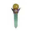 Bagheta din cristal natural Fluorit si Calcit cu inima, 17,2cm, imagine 4