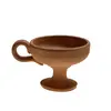 Catuie din ceramica lucrata manual maro, medie 7cm x 9cm, imagine 2