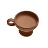 Catuie din ceramica lucrata manual maro, medie 7cm x 9cm, imagine 4