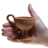 Catuie din ceramica lucrata manual maro, mica 7cm x 6,5cm, imagine 4