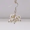 Cercei cu agatatoare handmade perle de cultura albe, imagine 2