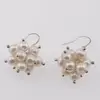 Cercei cu agatatoare handmade perle de cultura albe