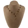 Colier reglabil Turmalina neagra, Zircon si metal auriu, 4-8mm, imagine 3