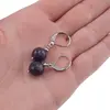 Cercei cu agatatoare ametist, sfere fatetate 10mm si bumb gravat, imagine 3