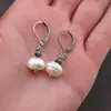 Cercei cu agatatoare perle de cultura 11mm si rubin in Zoisit 4mm, imagine 3
