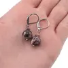 Cercei cu agatatoare rodocrozit si rodonit, sfere de 10mm si 4mm, imagine 3