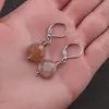 Cercei cu agatatoare aventurin rosu, banut fatetat de 12mm si sfera de 4mm, imagine 3
