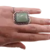 Inel reglabil Aventurin si metal argintiu, 30mm x 25mm, imagine 3