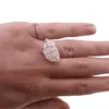 Inel reglabil cu cristal natural brut Cuart roz druzy, 20-23mm, imagine 4
