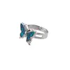 Inel reglabil Scoica abalone model fluture, 13mm x 18mm, imagine 2