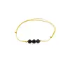 Bratara cu snur Obsidian auriu sfere, 7mm, imagine 2