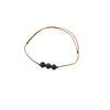 Bratara cu snur Obsidian mat sfere, 6mm, imagine 2
