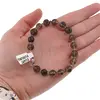 Bratara Cuart fumuriu sfere fatetate 8mm si discuri fatetate 3mm, imagine 2