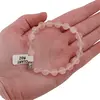 Bratara Cuart roz sfere fatetate 7-8mm si discuri fatetate 3mm, imagine 2