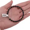 Bratara Turmalina neagra sfere fatetate 5-6mm si discuri fatetate 3mm, imagine 2