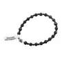 Bratara Turmalina neagra sfere fatetate 5-6mm si discuri fatetate 3mm