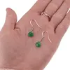 Cercei cu agatatoare Onix verde briolete si Argint 925, 6-9mm, imagine 3