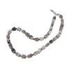 Colier cristale naturale Opal Dendritic fatetat 8-10mm si discuri 4mm