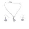 Set Cercei cu agatatoare si pandantiv Opal albastru briolete si Argint 925, 8mm