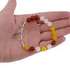 Bratara cristale naturale Arhanghelul Gabriel cu bumbi aurii pe elastic, imagine 3