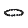 Bratara cristale naturale sfere Roca vulcanica si Sodalit pe elastic, 6mm, imagine 2