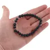 Bratara cristale naturale sfere Roca vulcanica si Sodalit pe elastic, 6mm, imagine 3