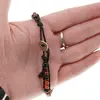 Bratara wrap Agat Carneolizat sfere 4mm, imagine 3