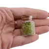 Sticla cu cristale naturale Peridot chips 3-4mm, 3cm, imagine 3