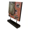 Tablou cu Buddha si flori din lemn cu picior, 42cm x 30cm, imagine 2