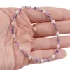 Bratara Ametist si Cuart roz discuri fatetate si sfere fatetate cu Argint 925, 2-4mm, imagine 3
