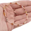 Bratara Granat hessonit si Opal galben discuri fatetate si sfere fatetate cu Argint 925, 2-3mm, imagine 3