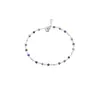Bratara Lapis Lazuli si Acvamarin sfere fatetate cu Argint 925, 2-3mm