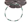 Bratara Malachit si Cuart Cherry sfere fatetate cu Argint 925, 2-3mm, imagine 3
