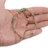 Bratara Opal galben si Crisopraz discuri fatetate si bumbi gravati Argint 925, 2-4mm, imagine 3