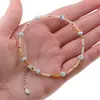 Bratara Opal galben si Larimar discuri fatetate cu Argint 925, 2-5mm, imagine 3