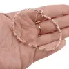 Bratara Opal roz, Peridot si Cristal de stanca cu Argint 925, 2-3mm, imagine 4