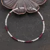 Bratara Opal roz si Granat discuri fatetate si sfere fatetate cu Argint 925, 2-3mm, imagine 2