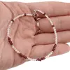 Bratara Opal roz si Granat discuri fatetate si sfere fatetate cu Argint 925, 2-3mm, imagine 3